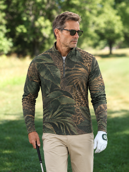 Equestrian Heritage Men's Lightweight Golf Shirt Quarterzip UPF50+