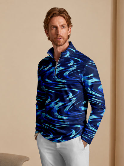 Inked Skins Men's Lightweight Golf Shirt Quarterzip UPF50+