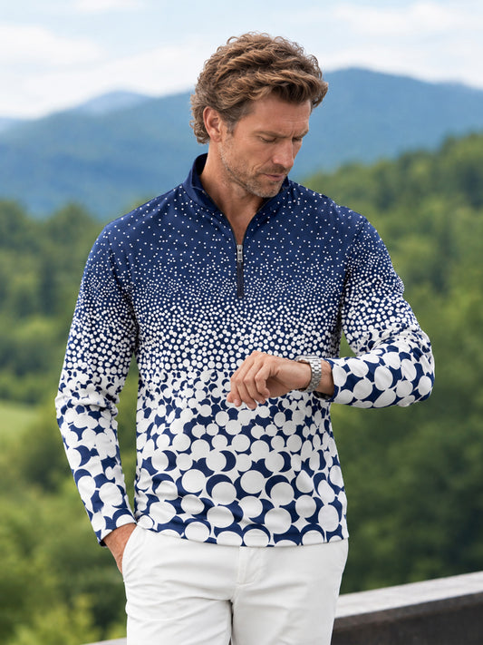 Hyper-prep Men's Lightweight Golf Shirt Quarterzip UPF50+