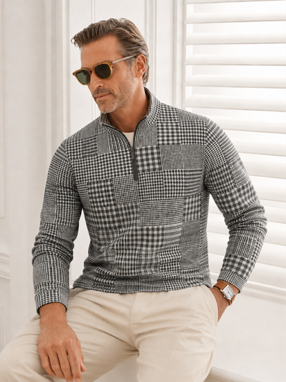 Fairway Patchwork Men's Lightweight Golf Shirt Quarterzip UPF50+