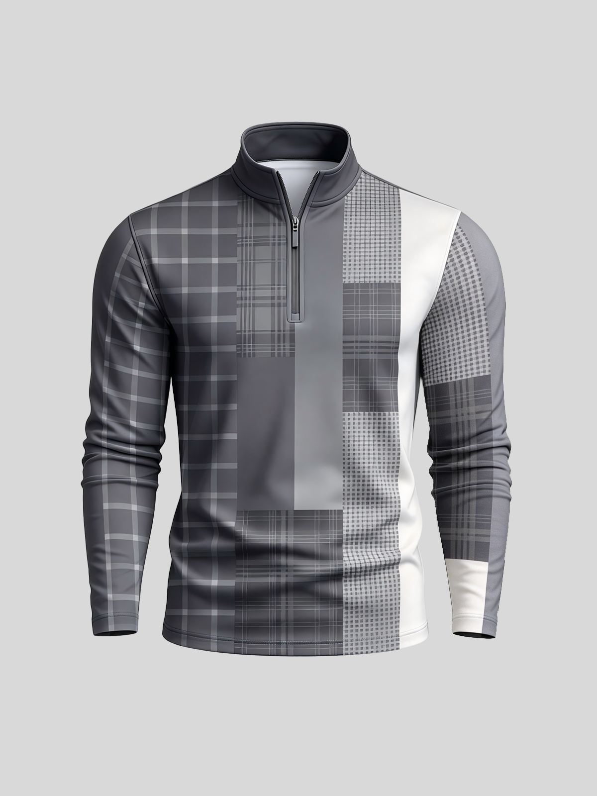 Fairway Patchwork Men's Lightweight Golf Shirt Quarterzip UPF50+