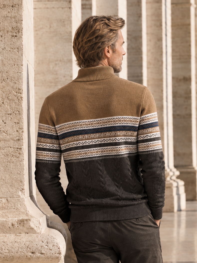 More Than Basic Men's Midweight Golf Quarter Zip Sweater