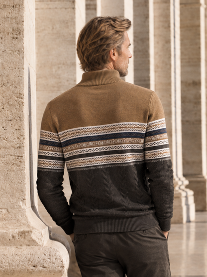 More Than Basic Men's Midweight Golf Quarter Zip Sweater