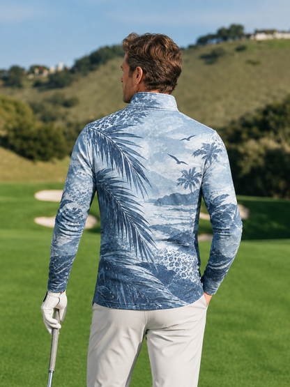 Equestrian Heritage Men's Lightweight Golf Shirt Quarterzip UPF50+