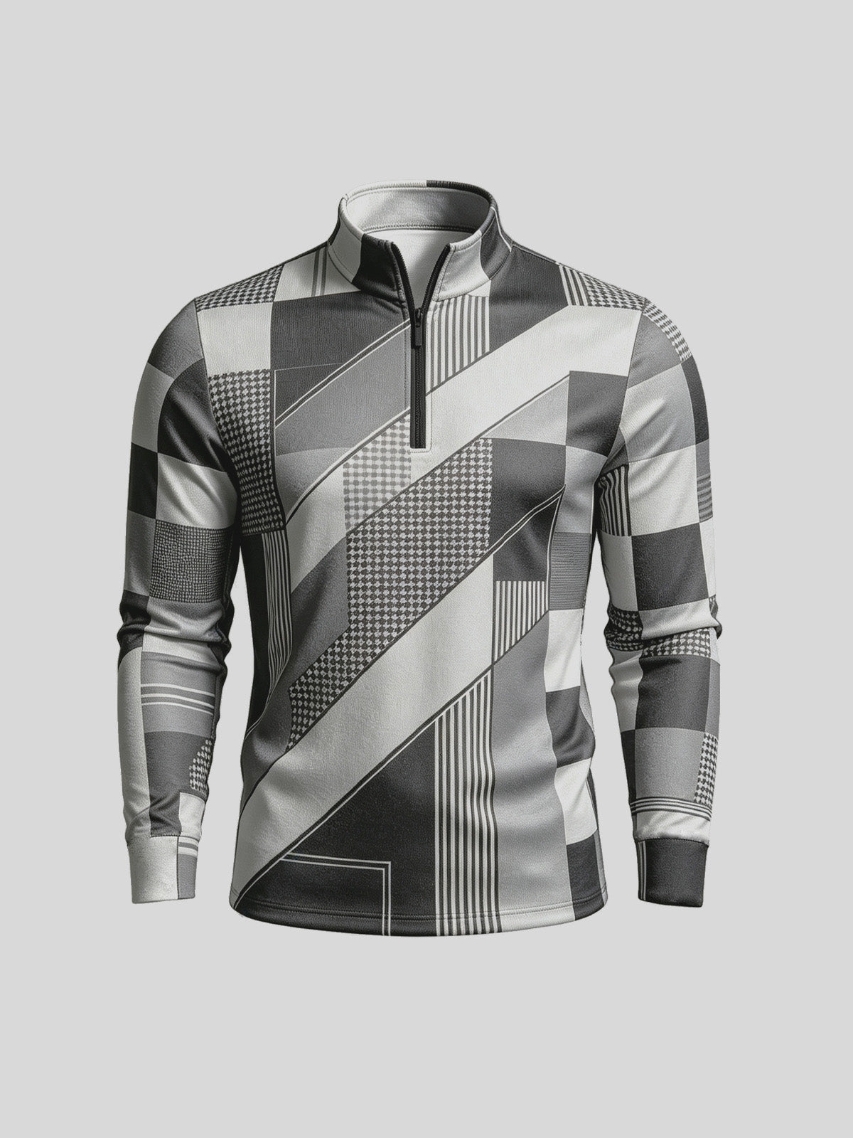 Fairway Patchwork Men's Lightweight Golf Shirt Quarterzip UPF50+