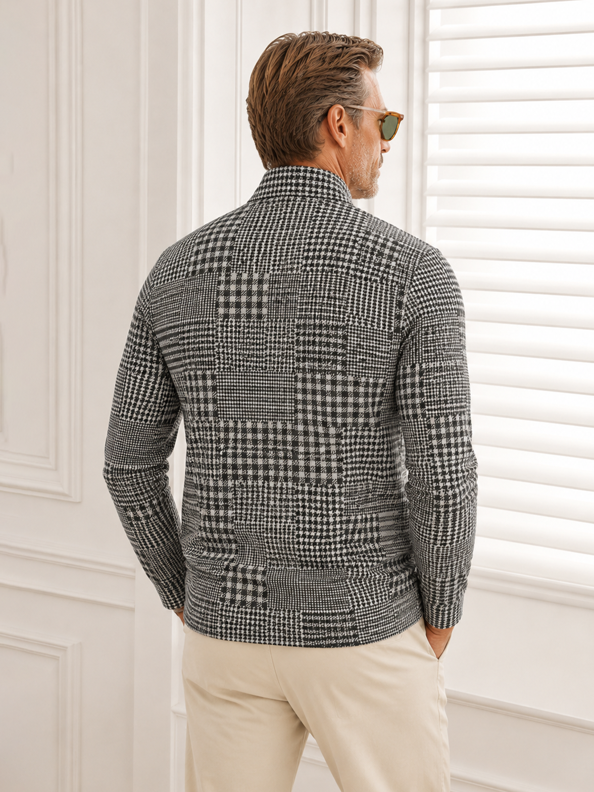 Fairway Patchwork Men's Lightweight Golf Shirt Quarterzip UPF50+