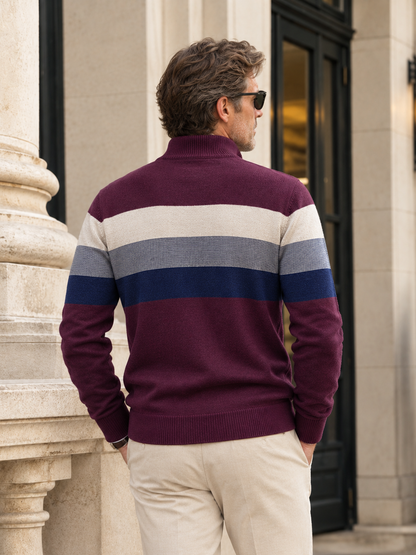 More Than Basic Men's Midweight Golf Quarter Zip Sweater