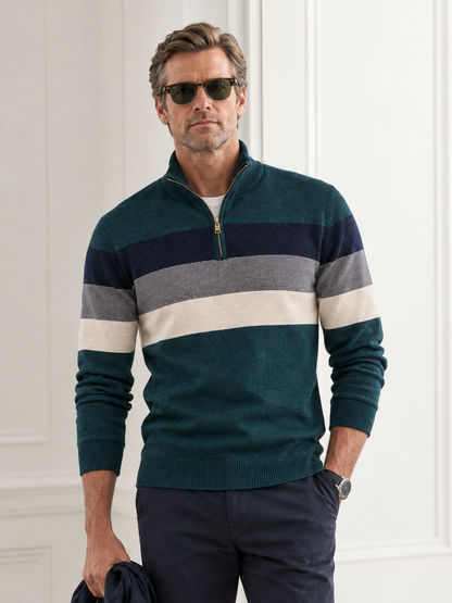 More Than Basic Men's Midweight Golf Quarter Zip Sweater