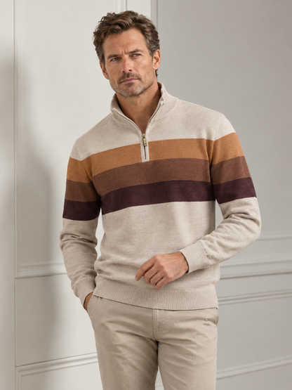 More Than Basic Men's Midweight Golf Quarter Zip Sweater
