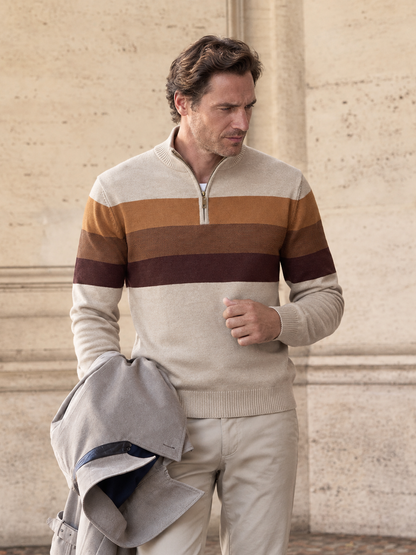 More Than Basic Men's Midweight Golf Quarter Zip Sweater