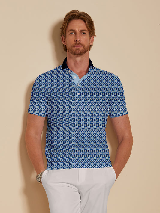 Playful Nautical Men's Polo Top UPF50+
