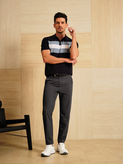 More Than Basic Knit Golf Shirt Quarterzip