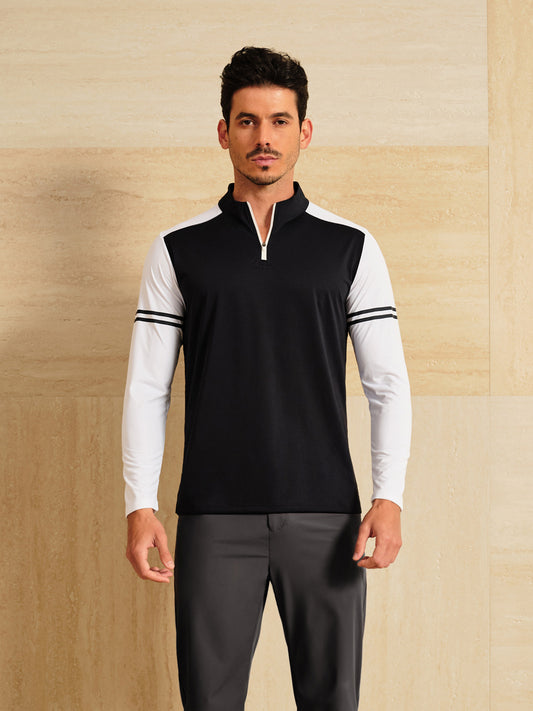 More Than Basic Men's Golf Shirt Quarterzip UPF50+
