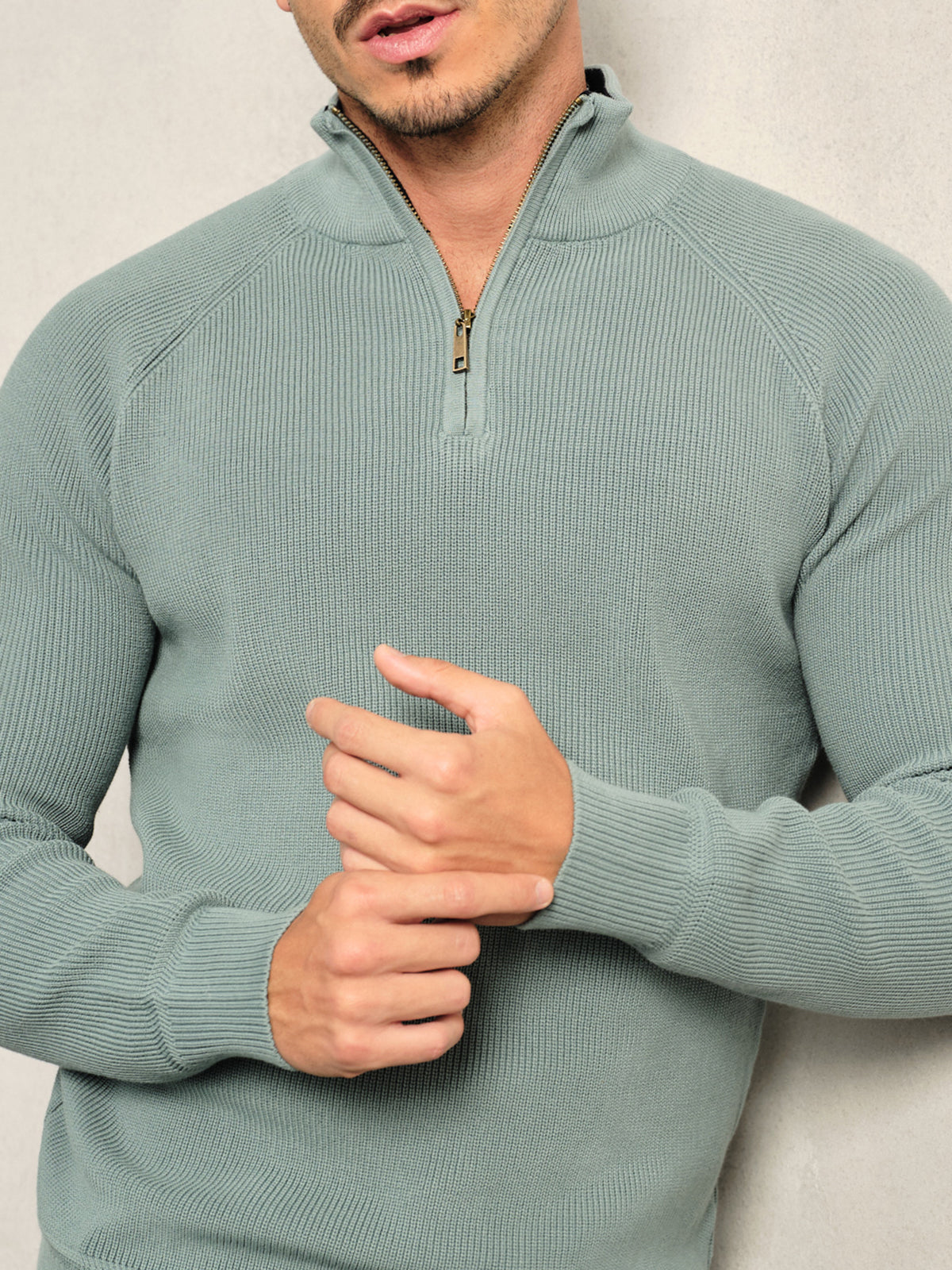 More Than Basic Men's Golf Quarter Zip Sweater