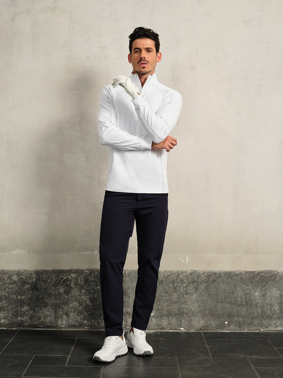 More Than Basic Men's Golf Shirt Quarterzip UPF50+