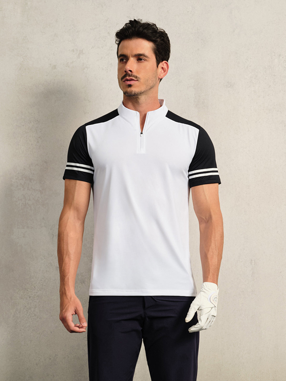 More Than Basic Men's Golf Shirt Quarterzip UPF50+