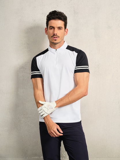 More Than Basic Men's Golf Shirt Quarterzip UPF50+