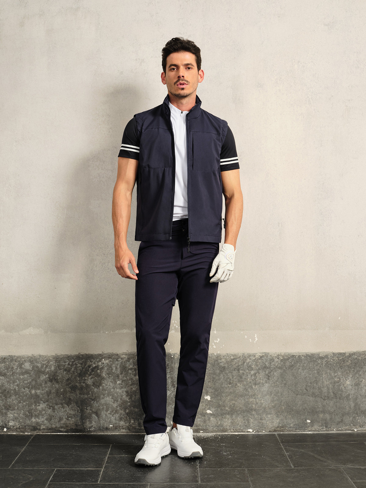 More Than Basic Men's Golf Full Zip Pocket Vest