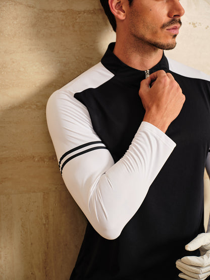 More Than Basic Men's Golf Shirt Quarterzip UPF50+