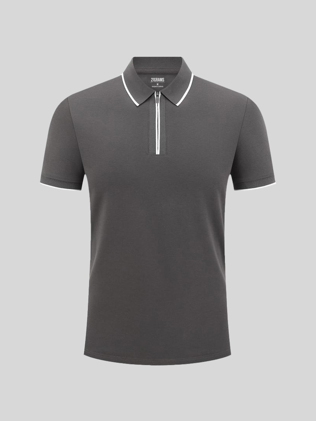 CotFlex Men's Piqué Cotton Blend Polo Top Quarterzip