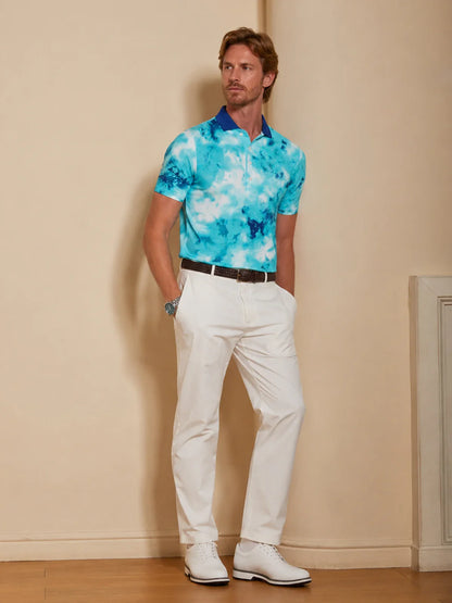 Inked Skins Maglia polo da uomo con collo a coste UPF50+