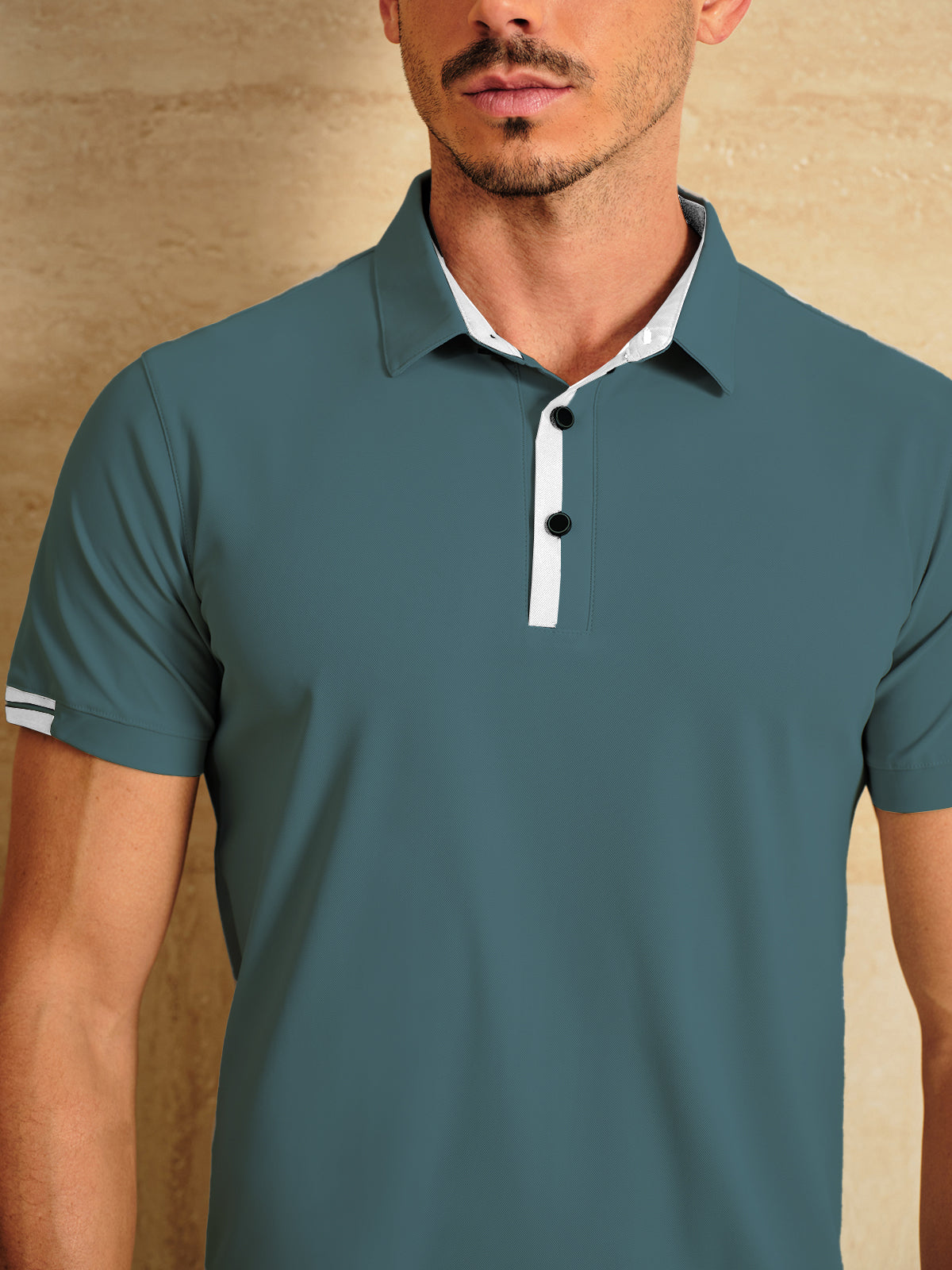 More Than Basic Men's Golf Shirt Quarterzip UPF50+