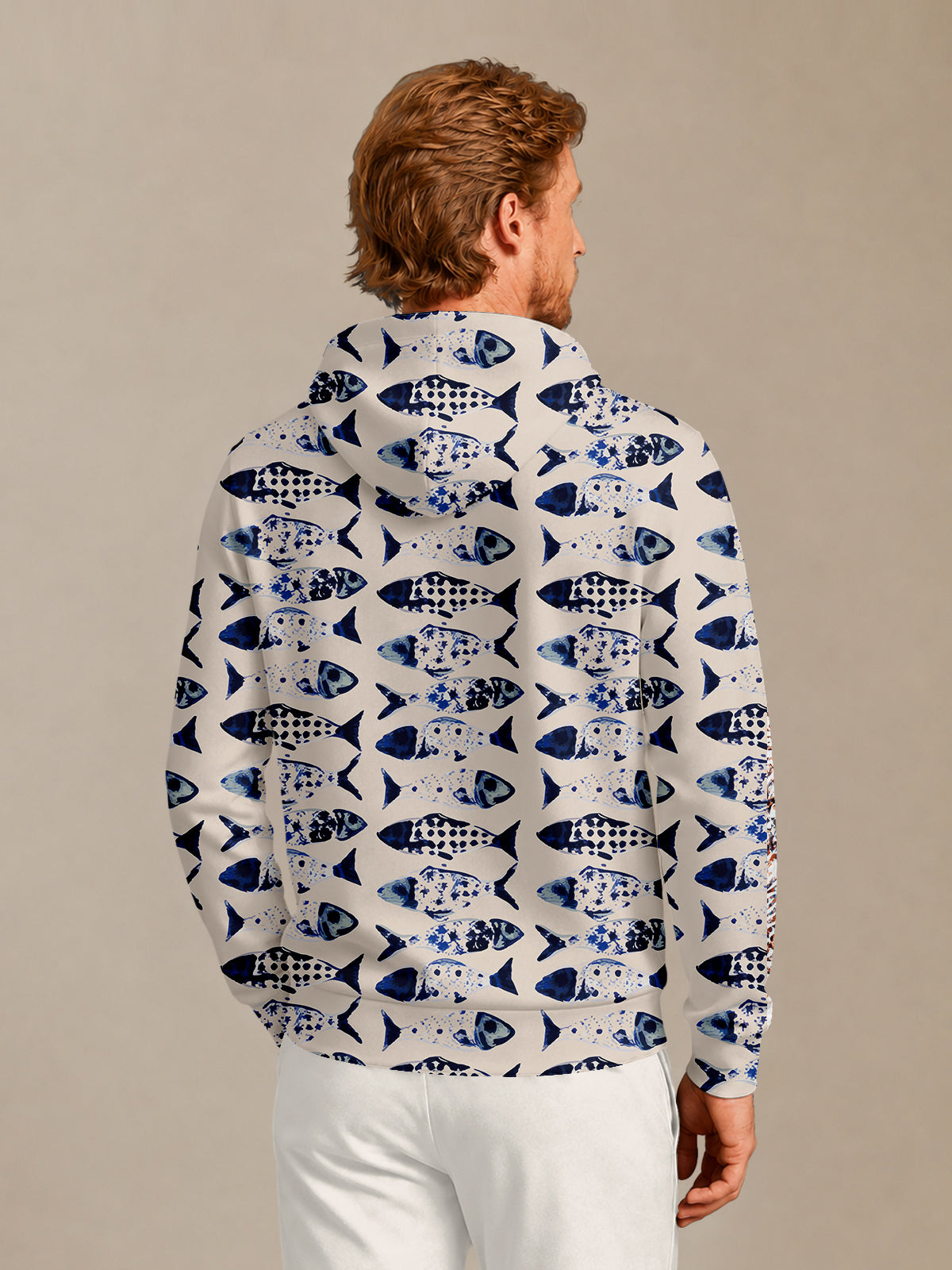Playful Nautical Men's Golf Hooded Sweatshirt