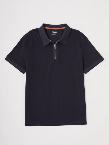 PearlTex Men's Cotton-Silk Blend Golf Shirt Quarterzip