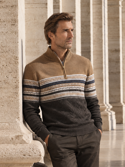More Than Basic Men's Midweight Golf Quarter Zip Sweater