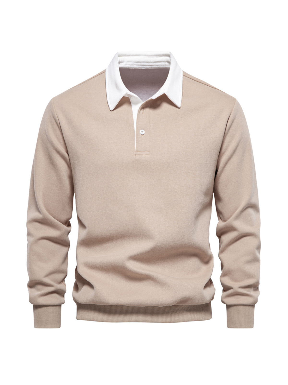 More Than Basic Men's Golf Button Up Collared Sweatshirt