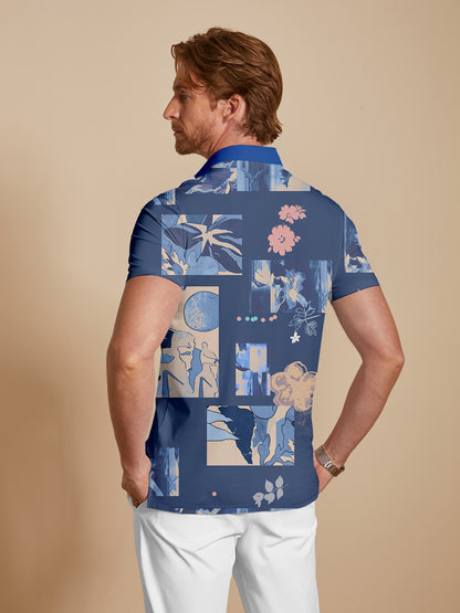 Botanical Energy Men's Polo Top UPF50+