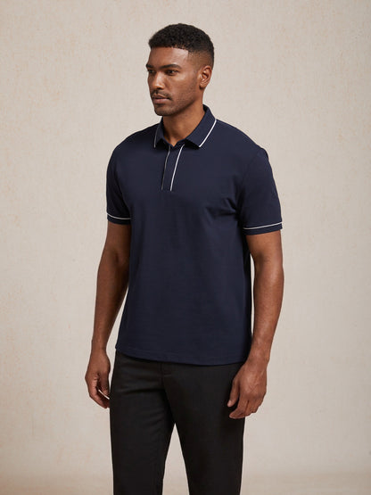 NaturalComfy Men's Contrasting Trimmings Polo