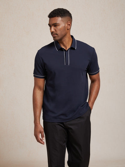 NaturalComfy Men's Contrasting Trimmings Polo