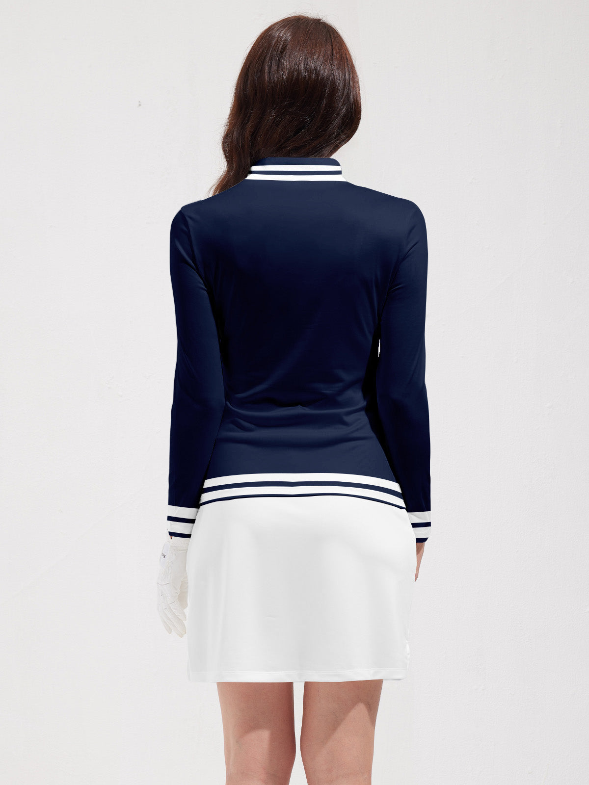Playful Nautical Women's Golf Shirt Quarterzip UPF50+