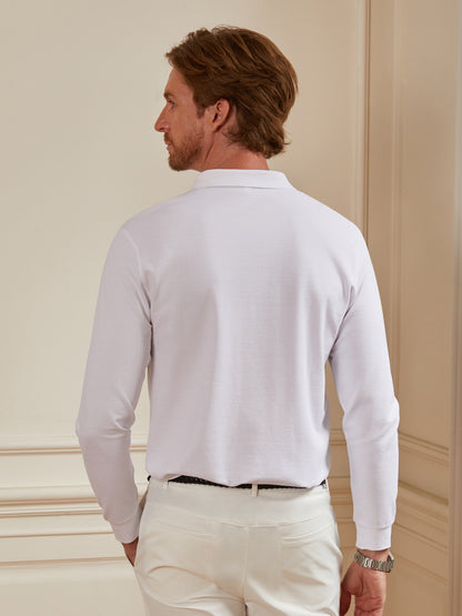CotFlex Men's Cotton Blend Long-Sleeve Polo