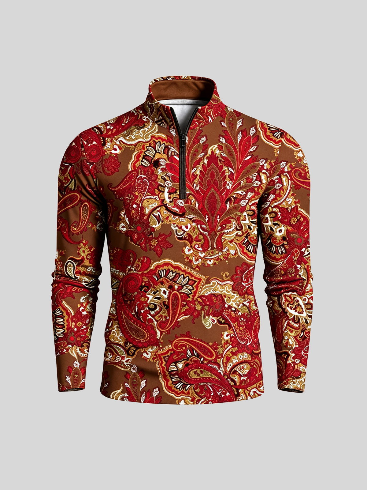 Paisley Heritage Men's Lightweight Golf Shirt Quarterzip UPF50+