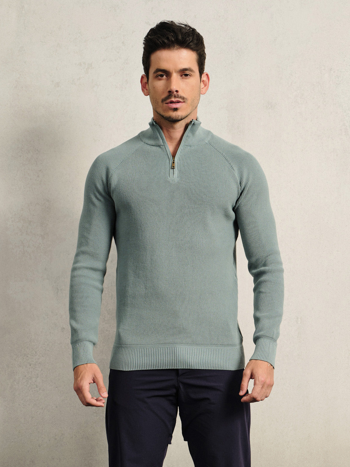 More Than Basic Men's Golf Quarter Zip Sweater