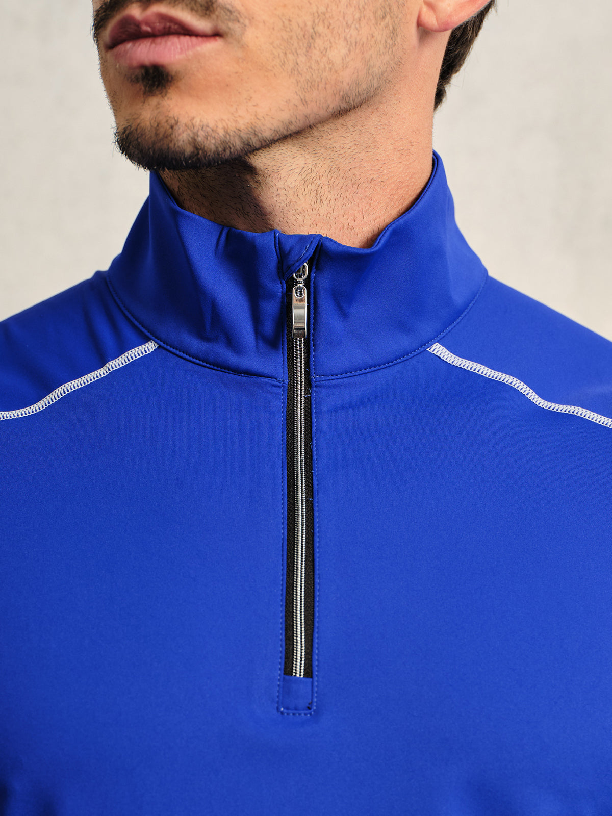 More Than Basic Men's Golf Shirt Quarterzip UPF50+
