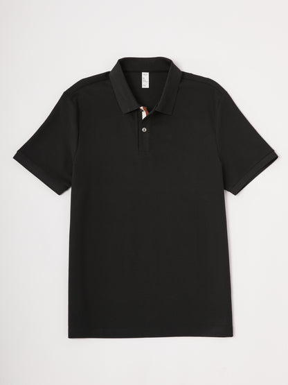 PearlTex Men's Cotton-Linen-Silk Polo Top