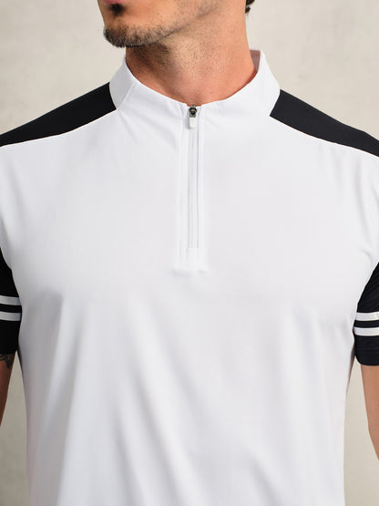 More Than Basic Men's Golf Shirt Quarterzip UPF50+