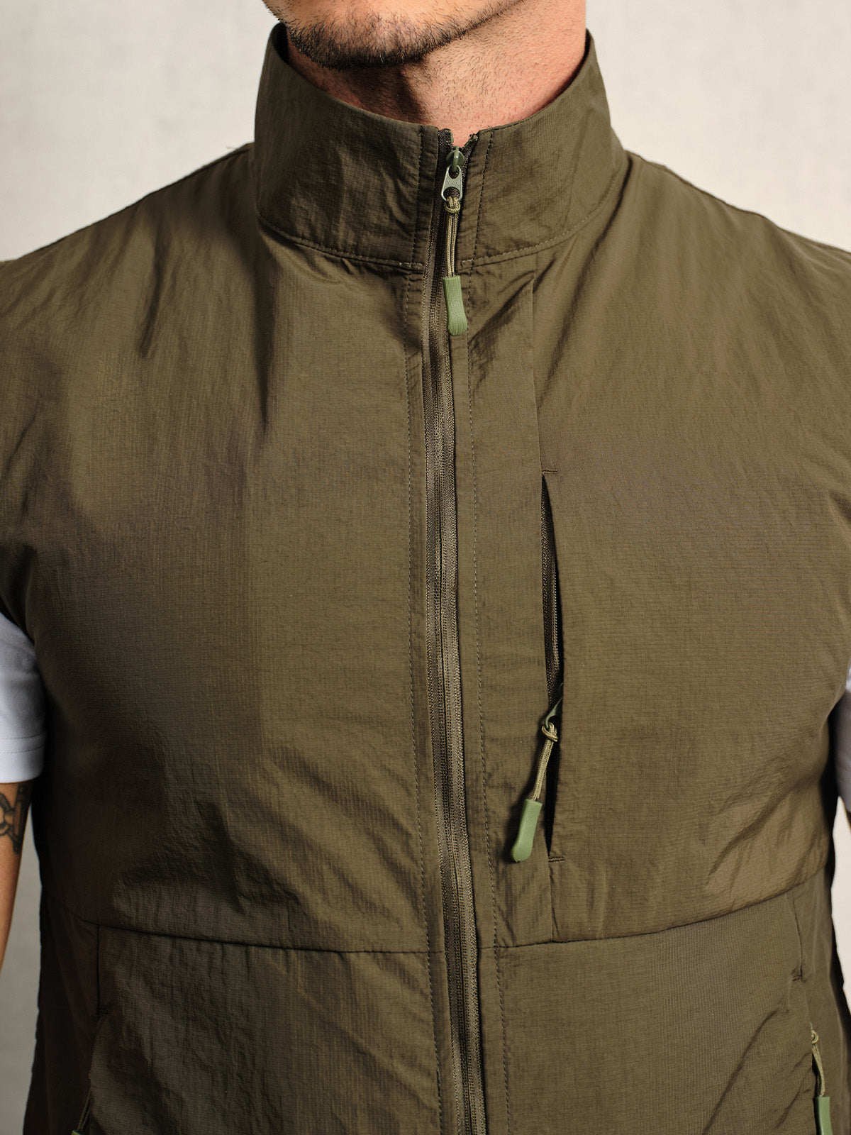 More Than Basic Men's Golf Full Zip Pocket Vest