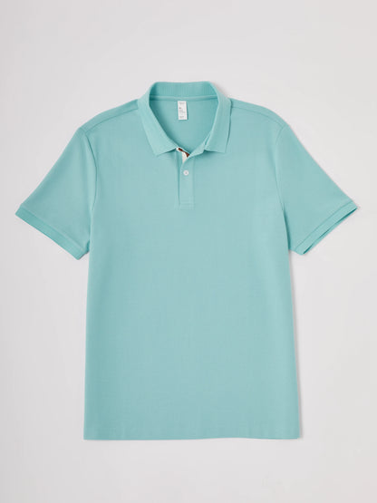PearlTex Men's Cotton-Linen-Silk Polo Top