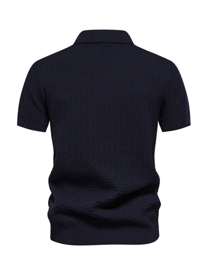 More Than Basic Knit Golf Shirt Quarterzip