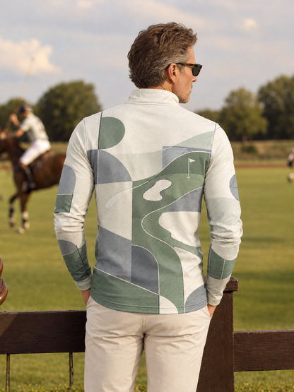 Equestrian Heritage Men's Lightweight Golf Shirt Quarterzip UPF50+