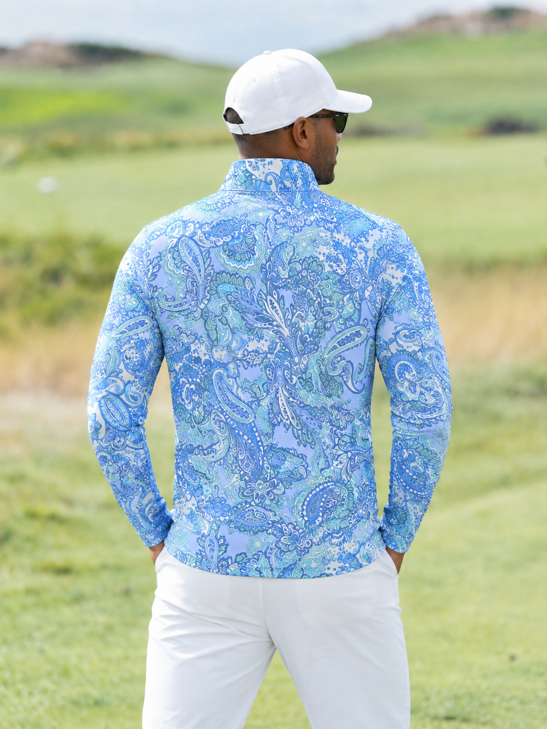 Paisley Heritage Men's Lightweight Golf Shirt Quarterzip UPF50+