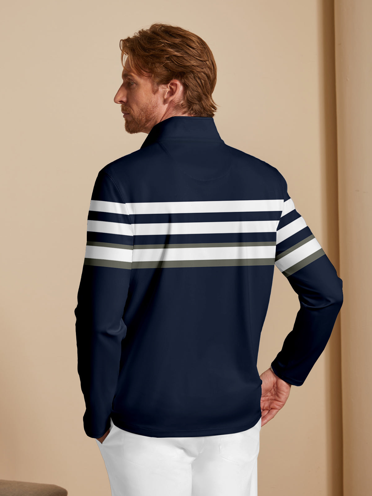 Navycore Men's Lightweight Golf Shirt Quarterzip UPF50+