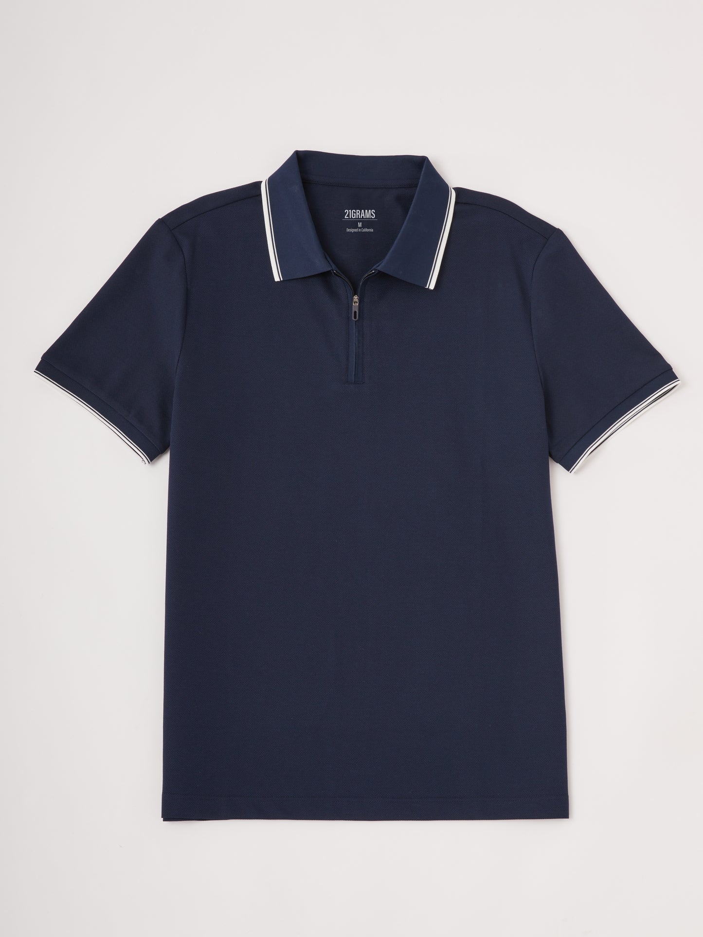 NudeMod Men's Cotton-Modal Polo Top Quarterzip