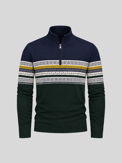 Playful Nautical Men's Lightweight Golf Shirt Quarterzip UPF50+