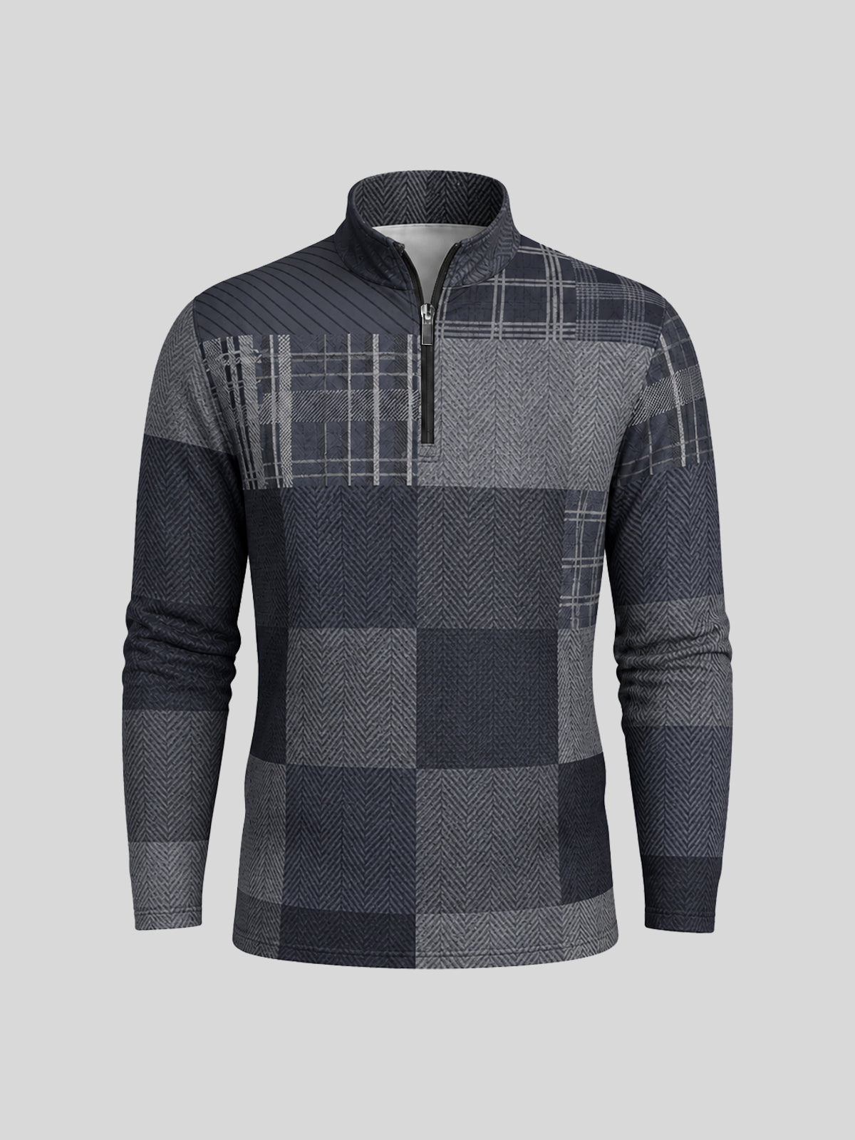 Fairway Patchwork Men's Lightweight Golf Shirt Quarterzip UPF50+