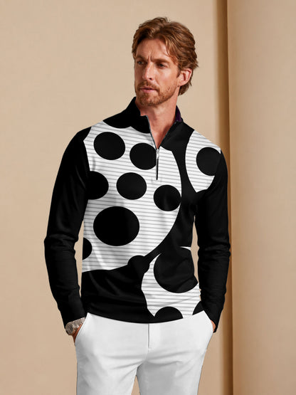 Not So Classic Men's Lightweight Colorblock Golf Shirt Quarterzip UPF50+